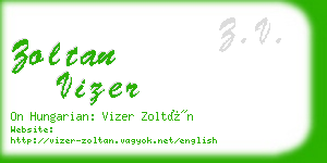 zoltan vizer business card